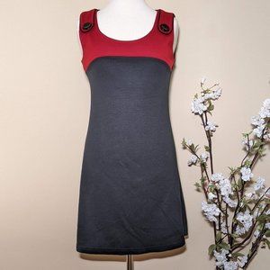 Ripe Black and Red Mini Dress Medium Size